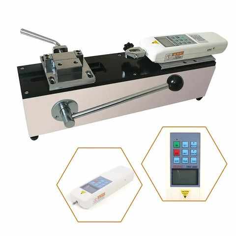 Portable Digital Pull Force Tester 500N With Test Bench And Digital Display For Wire Harness Terminals Tensile Testing Easy Portable Thrust Meter 110V Input, bench and gauge