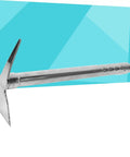 Image of Small Stainless Steel Garden Hoe Double Use Tool for Planting and Weeding in the Yard, lightweight and durable.