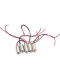 Coreless Micro DC Motor 6x10mm 1.5V To 4.5V 7500RPM High Speed Replacement For Airplane Models 5 Pack, wiring visible