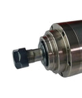 Close-up of Heavy Duty Water Cooled Spindle Motor delivers badass torque at 24000 RPM with ER25 collet connection.