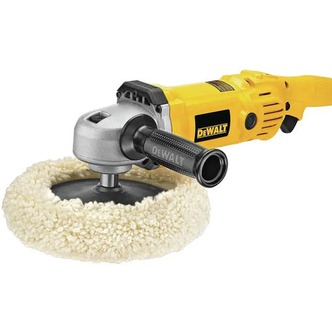 Variable Speed Car Polisher With 12 Amp Motor 7 To 9 Inch Polishing Range Includes 2-Position Side Handle And Backing Pad