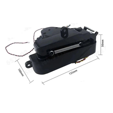Replacement Wheel For Robot Vacuum With Elastic Rubber Tread And Self Cleaning Axle, Tangle Free Design, Black, dimensions shown