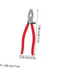 Running Pliers For Glass Cutting With Curved Jaw Grozing Tool For Stained Glass Mosaic Fusion Projects, Pro Grade Debris Free Breaks And Precise Cuts For Colored Glass Materials. 7.98 in red handle, silver jaw