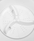 Interior view of the Hella Efficient Compact Foldable Mini Washer With Slick Drainage Setup And Pure Copper Motor Plus Gentle Handwash Simulation For Delicates And Baby Clothes Green Finish