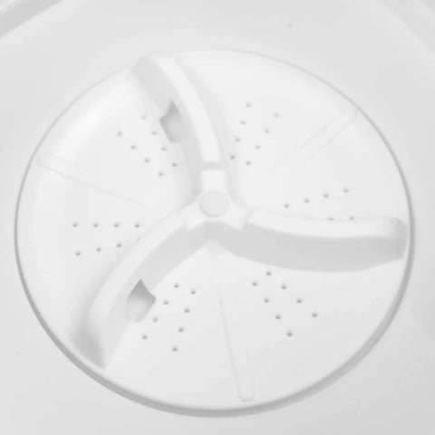 Interior view of the Hella Efficient Compact Foldable Mini Washer With Slick Drainage Setup And Pure Copper Motor Plus Gentle Handwash Simulation For Delicates And Baby Clothes Green Finish