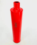 Front view of red 4-inch diamond wet core drill bit with 1-1/4 inch threaded shank for concrete