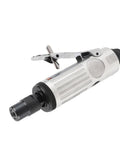 Heavy Duty 1/4 Inch Pneumatic Die Grinder Angle Polisher Beast for Aggressive Grinding Rust Removal and Smooth Polishing Tasks in Cramped Areas with Low Noise Operation and Pro Grade Durability for Shop Jobs Silver Finish handheld tool with angled design