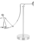 Dope Newton Pendulum Desk Decor With Surfing Or Skiing Little Man Figurines, metal skier in motion on stand