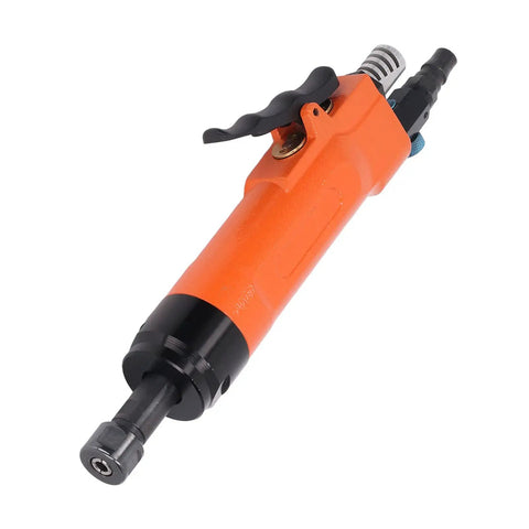 Tough As Nails Straight Air Die Grinder Featuring 6 Mm Collet 3000 RPM Spin Lightweight Aluminum Pneumatic Tool, orange body.