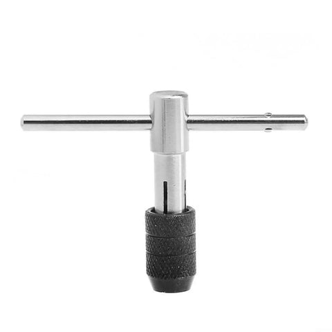 Heavy Duty Adjustable Ratcheting Tap Wrench With T Handle Screwdriver Die Tool For M3 To M6 Alloy Steel Perfect Fast Machine Repair In The Shop, alloy steel T-handle view