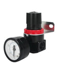 Compact FRL Unit For Pneumatic Air Systems With One Quarter Inch BSP Thread Pressure Regulator And Reduction Valve AR2000 Black