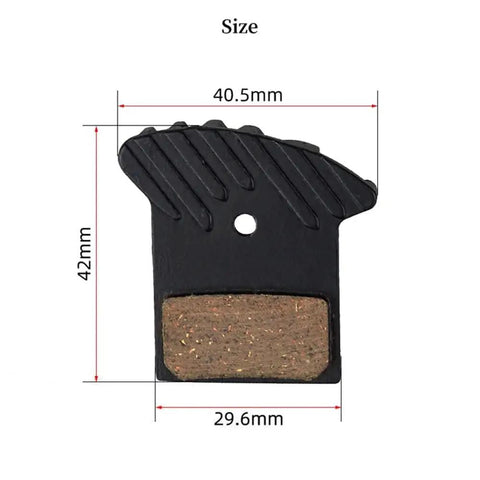 Hydraulic Disc Brake Pad Set For Bicycle And Scooter, 4 Pairs Of Semi Metallic Resin Pads With Heat Dissipation, size details