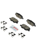 Bosch BC1679 QuietCast ceramic rear brake pad set with mounting hardware and lubricant sachet