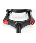 Close-up of adjustable air damping controls on Beefy Fat Bike Air Fork 26 Inch With One And One Eighth Inch Steering Tube 135mm Spread 120mm Travel D34mm Inner Tube Fits 4.0 Inch Tires Aluminum Magnesium Build Adjustable Air Damping For Beach Snow And E Bikes