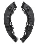Black plastic front bumper brackets for Honda Civic 2006–2011, driver and passenger sides (pair)