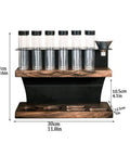 Top Shelf Solid Wood And Carbon Steel Single Dose Coffee Bean Storage Rack With One Way Vent Valve, 30x27cm.
