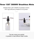 Pro Level RC Airplane For Adults, 2.4G 6CH Glider With 3 Flight Modes, brushless motor with high-efficiency blades