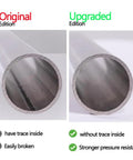 Comparison of original and upgraded thick-walled 304 stainless steel tube showing improved features like no trace inside and stronger pressure resistance.