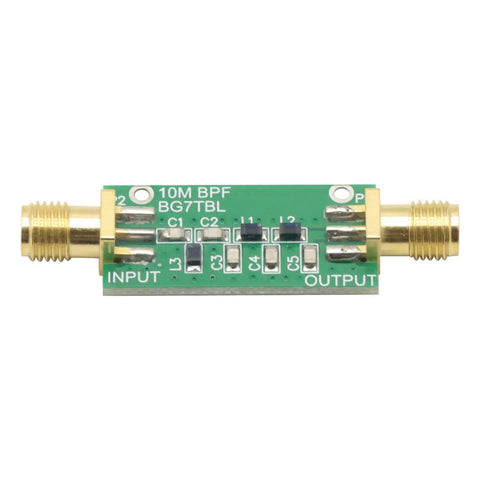 10M Bandpass Filter for Radio Geeks with 7-11 MHz Bandwidth, SMA Female and Male, Lightweight LC Material, Inline RF Filter