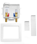 Center Drain Washing Machine Outlet Box With Water Hammer Arrestor Includes Preinstalled Frame For Drywall