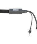 Power Over Ethernet Splitter For Mini Systems Keeps Your Setup Clean With One Cable Delivering Power And Data IP68 Rated 10 100 1000 Mbps Network Up To 100 Meters Ideal For Compact Home And Office Installations., gray PoE splitter with Ethernet and DC connectors