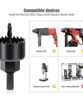 Rock Your DIY Game With This Heavy Duty Hole Saw Kit Cutting Wood PVC Board And Plasterboard Up To 5 Inches For Any Home Improvement Project You Got. hole saw cutter for electric drill, wood and PVC, up to 5 inches