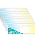 Front view of Three Pack 1x4 LED Flat Panel Light Surface Mount With 3000K 4000K 5000K Selectable And Triac Dimmable 5500 Lumens 50W 120V