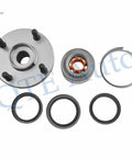 Four Front And Rear Wheel Hub Bearing Assemblies Replacement Set For 1993 To 2002 Toyota Corolla Non ABS components laid out