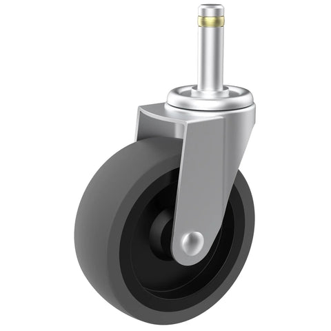 Replacement Casters For Brute Trash Bin Dollies Set Of 5 3 Inch Swivel Stem Wheels With 375 Lbs Capacity Per Set Compatible With FG264000BLA 2640