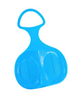 Blue Snow Sled For Kids And Adults, Downhill Toboggan Sledge For Winter Fun, Flexible PP Plastic with Handle