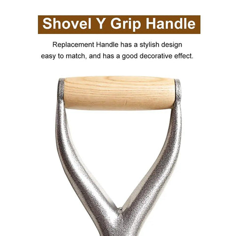 D Grip Shovel Replacement Handle With Wooden Grip For Garden Digging And Raking Tools Heavy Duty Iron And Wood Build