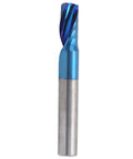 Pro Grade Tungsten Steel Spiral Milling Cutter With Blue Coating 6x12x45 mm for CNC Machining and Smooth Finishing vertical view