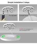 Installation steps for 15.7 Inch Ultra Thin Flush Mount LED Ceiling Light 32W 3800LM 5000K Daylight White