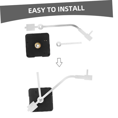Vinyl Record Clock Replacement Parts Kit With Movements, Hands, And Long Shafts for easy DIY repair, shown disassembled