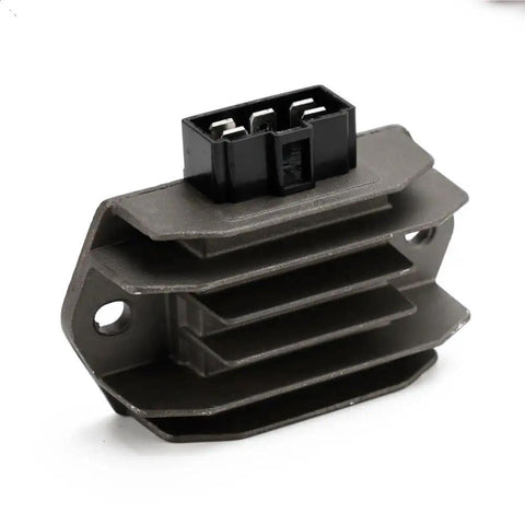 Heavy Duty Alternator Stator Kit Fits Honda CRF250R 2022 2024 With 12V Routing Compatible Parts 396141 582281 582880 582787 Drop Install No Relays Gives Killer Power Keeps Things Tight Ready To Roll For Racers Seeking Sick Performance. black finned motorcycle stator regulator with 3-pin connector