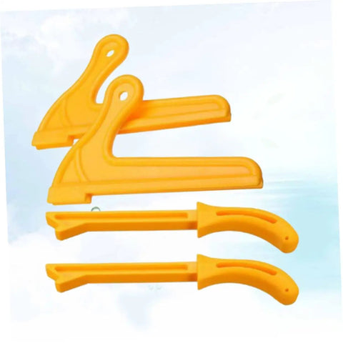 Four Piece Pro Grade Woodworking Push Stick Set For Table Saws Router Tables And Band Saws Yellow Adjustable Push Blocks