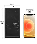 Keep Your Counter Slick Using This Solid Resin Vanity Tray Mini Ink Black Soap Dispenser Stand And Jewelry Catchall For Kitchen Organization Durable Build That Gonna Serve You Right size comparison with iPhone 12.