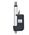 Heavy Duty Electric Linear Actuator Featuring A Slick Stainless Steel Shaft And Badass Alloy Gears For Smooth DC 12V Push Performance On Tough Industrial Rigs And Construction Sites, side view.