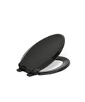 ReadyLatch Elongated Toilet Seat With Slow Close Quiet Lid, Contoured Grip Tight Bumpers, Above Bowl Installation Hardware, Easy Removal