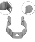 Spring Terry Clips Tool Hangers For Garage Shed And Patio To Tidy Up Brooms Rakes And Tools With Heavy Duty Manganese Steel U Clips For Long Lasting Storage And Quick Access 10 Pack 25mm, close-up metal clip