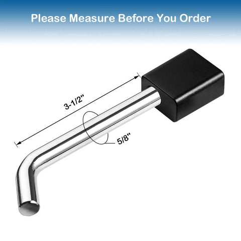 Trailer Hitch Receiver Lock Padlock Style With Swivel Head Five Eighths Inch Bent Pin Fits Class Three And Four Two And A Half Inch Receivers