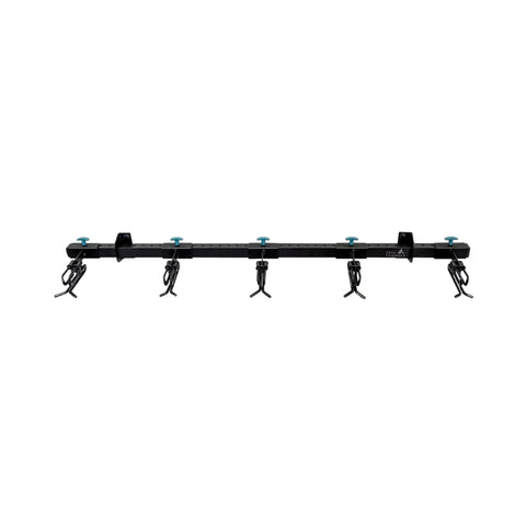 Heavy Duty Wall Mount Ski Rack That Locks Up To Five Pairs Smoothly keeps ski gear secure with rubberized hooks.