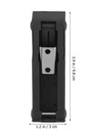 Heavy Duty Black Rubber And Stainless Steel Front Storage Rack Latch With Concealed Install for Coolers Boats, showing top view with measurements.