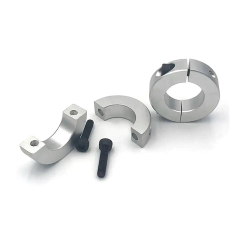 One Aluminum Alloy Fixed Locking Limit Ring Anodized Finish Fits Drive Shafts Gearbox Machine Tools Split Clamp Strong Grip Good for Softer Parts Shop Garage Use Reliable Hold Stays Put Built Tough for Heavy Loads Long Lasting Lifespan, 6mm-20mm