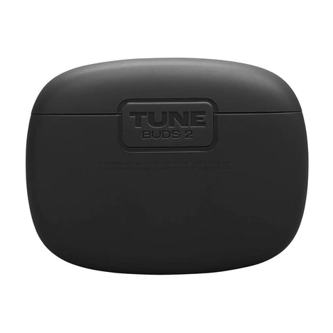 Black charging case of Tune Buds 2 True Wireless Earbuds With Noise Canceling, Dope Spatial Sound, Smart Ambient Tech, Six Mics For Clear Calls, Up To 48 Hours Playtime, IP54 Dust And Water Resistant, Black
