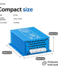 Compact Heavy Duty 10 Amp DC To DC Battery Charger With Plug And Play Remote On Off Switch 12 To 24 Volt Converter dimensions