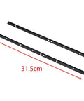 Rugged RC Car Chassis Frame Upgrade Kit, 2 Pack Metal Beam Sides, 31.5cm, shown for B14 B24 chassis modification, top view