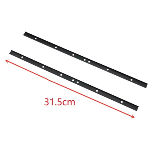 Rugged RC Car Chassis Frame Upgrade Kit, 2 Pack Metal Beam Sides, 31.5cm, shown for B14 B24 chassis modification, top view