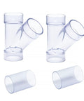 Two-Pack 2-1/2 Inch ID Y Fittings For 2-1/2 Inch OD Dust Collection Pipes With Built-In Couplers And Splices