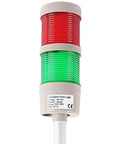 Two Stack LED Andon Tower Signal Light For Industrial Use With Red And Green Indicators, IP65 Rated, plug and play status signaling